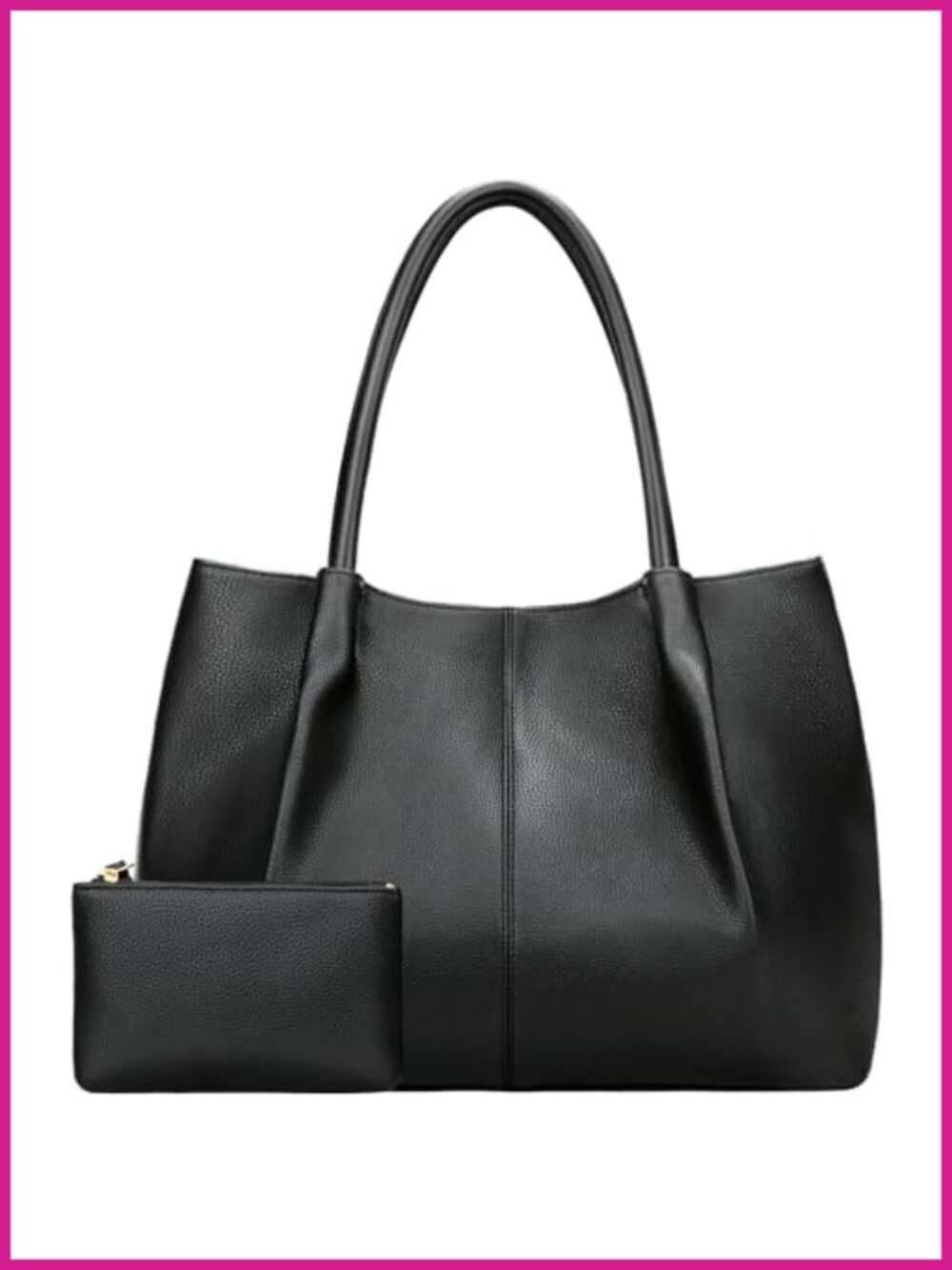 KKXIU Tote Bag Vegan Leather Large Capacity Shoulder Purse Travel
